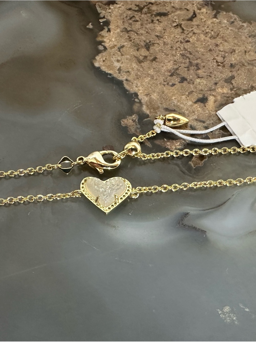 Kenda Scott Ari heart druzy iridecent braclet